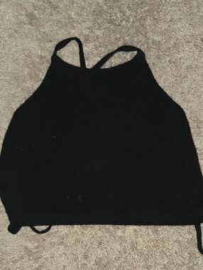 Forever 21 Black Cropped Halter Tank